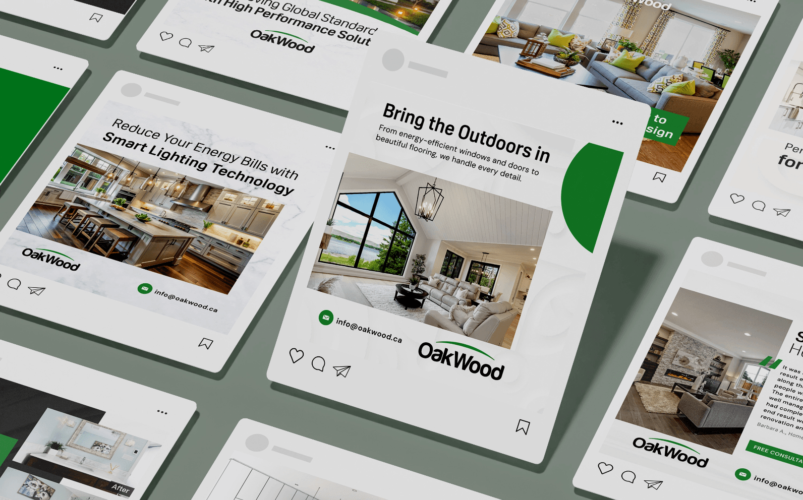 OakWood social media mockup