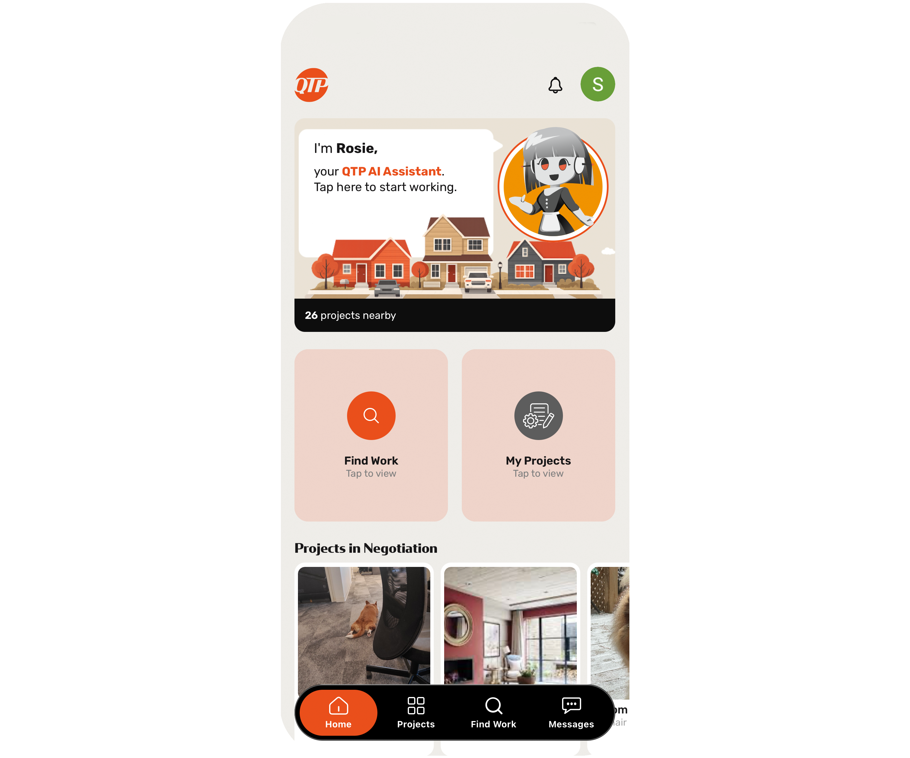 App dashboard